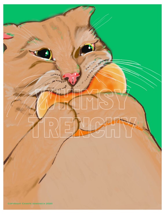 Funny Cat Kitchen Decor Wall Art Prints 8.5x11 Food Recipes Meme Set of 3