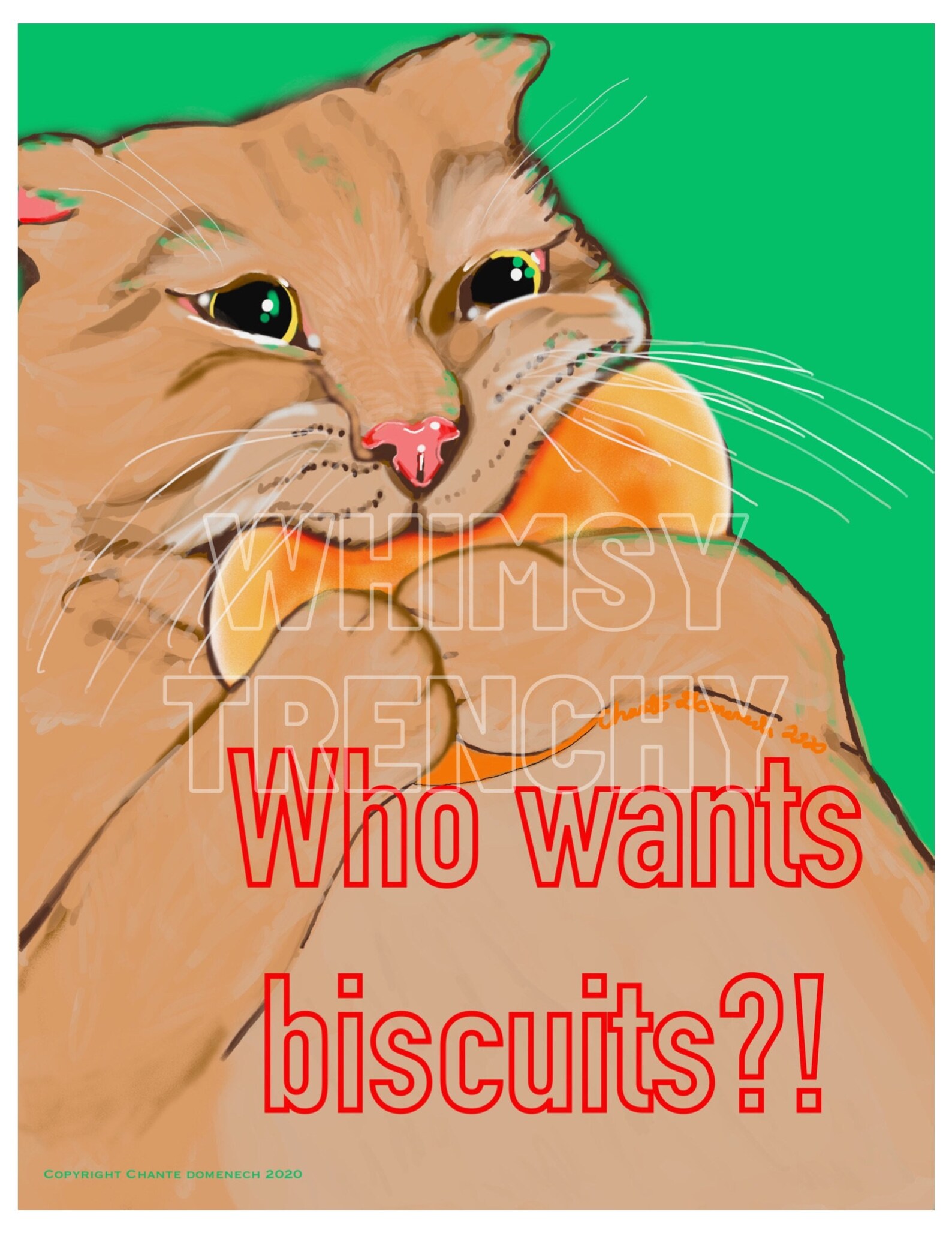 Cat Eating Biscuit Meme Graphic Art 11x8.5 Instant Download Etsy