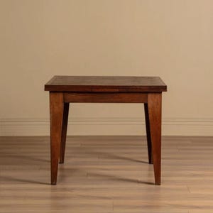 Vintage French Oak Dining Table 1950s | Extendable Draw Leaf Table | Tapered Legs | Solid Oak Farmhouse Dining Table