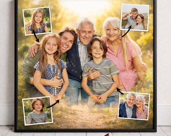 Photo merge or add people to photo, Add Deceased Loved One To Picture, Love one portrait , deceased love in photo , family photo collage