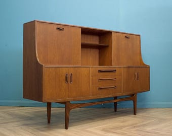 Mid Century G-Plan Fresko Teak Highboard Sideboard 1960er Jahre