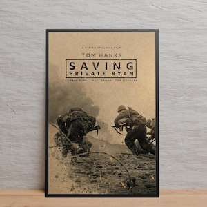 Saving Private Ryan Poster | Wall Art | Kraft Paper Print | Retro Poster | Wall Decor | Home Decor | Gift Poster | Game Poster