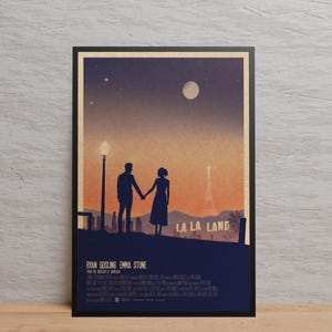 Poster La La Land / Arte murale / Stampa su carta Kraft / Poster retrò / Decorazione murale / Arredamento per la casa / Poster regalo / Poster del film