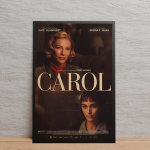 Carol Poster | Wall Art | Kraft Paper Print | Retro Poster | Wall Decor | Home Decor | Gift Poster | Movie Poster