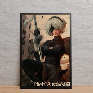 Nier Automata Poster | Wall Art | Kraft Paper Print | Retro Poster | Wall Decor | Home Decor | Gift Poster | Game Poster