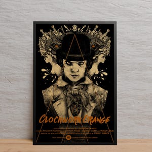 A Clockwork Orange Poster | Wall Art | Kraft Paper Print | Retro Poster | Wall Decor | Home Decor | Gift Poster | Movie Poster