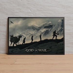 God of War Poster | Wall Art | Kraft Paper Print | Retro Poster | Wall Decor | Home Decor | Gift Poster | Game Poster