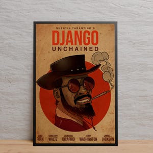 Django Unchained Poster | Wall Art | Kraft Paper Print | Retro Poster | Wall Decor | Home Decor | Gift Poster | Game Poster