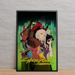 Cyberpunk: Edgerunners  Poster | Wall Art | Kraft Paper Print | Retro Poster | Wall Decor | Home Decor | Gift Poster | TV Series Poster
