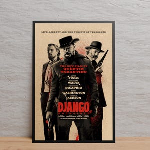 Django Unchained Poster | Wall Art | Kraft Paper Print | Retro Poster | Wall Decor | Home Decor | Gift Poster | Game Poster