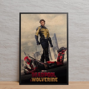 Deadpool and Wolverine Poster | Wall Art | Kraft Paper Print | Retro Poster | Wall Decor | Home Decor | Gift Poster | Movie Poster