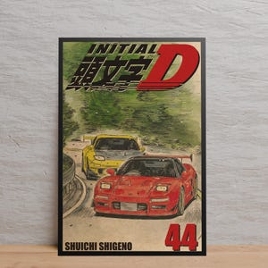 Initial D Anime Poster | Wall Art | Kraft Paper Print | Retro Poster | Wall Decor | Home Decor | Gift Poster | Game Poster