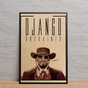 Django Unchained Poster | Wall Art | Kraft Paper Print | Retro Poster | Wall Decor | Home Decor | Gift Poster | Game Poster