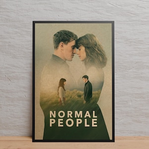 Poster Normale mensen | Muurkunst | Kraftpapier print | Retroposter | Wanddecoratie | Woondecoraties | Cadeauposter | Tv-serieposter