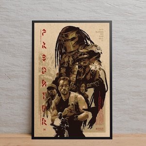 Predator Poster | Wall Art | Kraft Paper Print | Retro Poster | Wall Decor | Home Decor | Gift Poster | Movie Poster