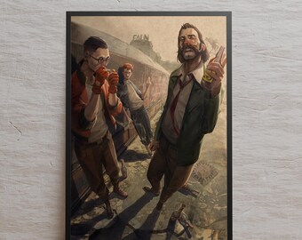 Disco Elysium Poster | Wall Art | Kraft Paper Print | Retro Poster | Wall Decor | Home Decor | Gift Poster | Game Poster