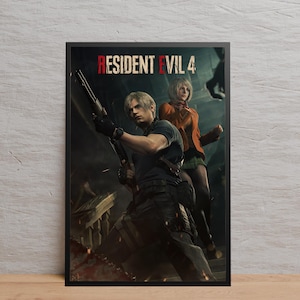 Resident Evil 4 Poster | Wall Art | Kraft Paper Print | Retro Poster | Wall Decor | Home Decor | Gift Poster | Game Poster