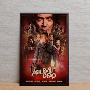 Pôster Ash vs Evil Dead | Arte de parede | Impressão em papel Kraft | Pôster retrô | Decoração de parede | Decoração para casa | Pôster de presente | Pôster de série de TV