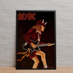 Poster AC/DC / Arte murale / Stampa su carta Kraft / Poster retrò / Decorazione murale / Decorazione per la casa / Poster regalo / Altri poster