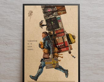 Death Stranding Poster | Wall Art | Kraft Paper Print | Retro Poster | Wall Decor | Home Decor | Gift Poster | Game Poster