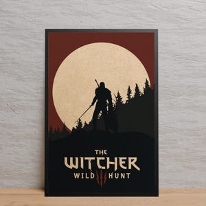 The Witcher 3 Poster | Wall Art | Kraft Paper Print | Retro Poster | Wall Decor | Home Decor | Gift Poster | Game Poster
