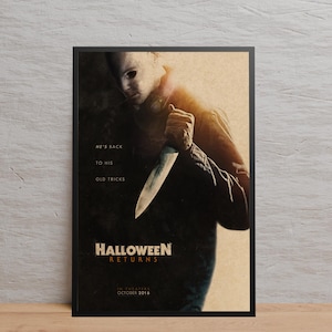 Halloween Poster | Wandkunst | Kraftpapier Druck | Retro Poster | Wanddekoration | Wohnkultur | Geschenk Poster | Spiel-Poster