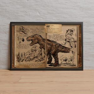 Ark Survival Evolved Game Poster | Wall Art | Kraft Paper Print | Retro Poster | Wall Decor | Home Decor | Gift Poster | Game Poster