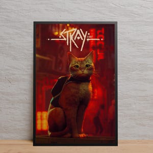 Stray Poster | Wall Art | Kraft Paper Print | Retro Poster | Wall Decor | Home Decor | Gift Poster | Game Poster
