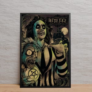 Beetlejuice Poster | Wall Art | Kraft Paper Print | Retro Poster | Wall Decor | Home Decor | Gift Poster | Movie Poster