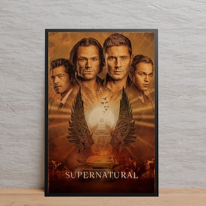 Supernatural Poster | Wandkunst | Kraftpapier Druck | Retro Poster | Wanddekoration | Wohnkultur | Geschenk Poster | Spiel-Poster