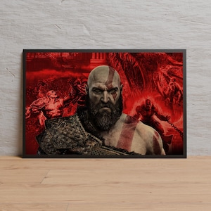God of War Poster | Wall Art | Kraft Paper Print | Retro Poster | Wall Decor | Home Decor | Gift Poster | Game Poster