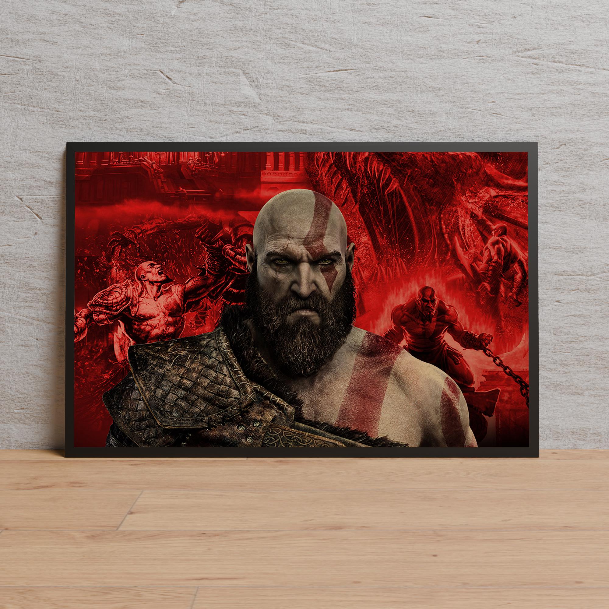 God of War Poster | Wall Art | Kraft Paper Print | Retro Poster | Wall Decor | Home Decor | Gift Poster | Game Poster