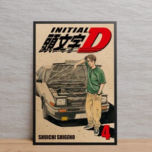 Initial D Anime Poster | Wall Art | Kraft Paper Print | Retro Poster | Wall Decor | Home Decor | Gift Poster | Game Poster