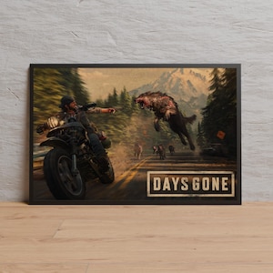 Days Gone Poster | Wall Art | Kraft Paper Print | Retro Poster | Wall Decor | Home Decor | Gift Poster | Game Poster