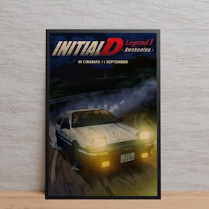 Initial D Anime Poster | Wall Art | Kraft Paper Print | Retro Poster | Wall Decor | Home Decor | Gift Poster | Game Poster