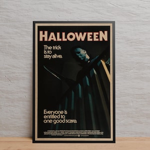 Halloween Poster | Wandkunst | Kraftpapier Druck | Retro Poster | Wanddekoration | Wohnkultur | Geschenk Poster | Spiel-Poster