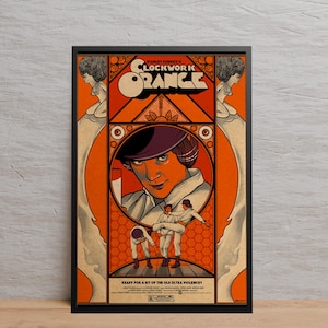 A Clockwork Orange Poster | Wall Art | Kraft Paper Print | Retro Poster | Wall Decor | Home Decor | Gift Poster | Movie Poster
