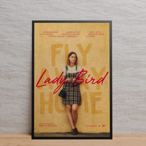 Póster de Lady Bird / Arte de pared / Impresión en papel Kraft / Póster retro / Decoración de pared / Decoración del hogar / Póster de regalo / Póster de película