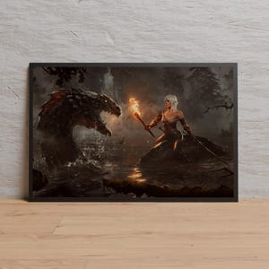 The Witcher 3 Poster | Wall Art | Kraft Paper Print | Retro Poster | Wall Decor | Home Decor | Gift Poster | Game Poster