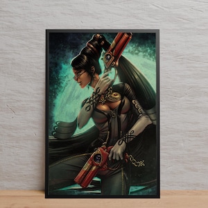 Poster Bayonetta / Arte murale / Stampa su carta Kraft / Poster retrò / Decorazione murale / Decorazione per la casa / Poster regalo / Poster del gioco