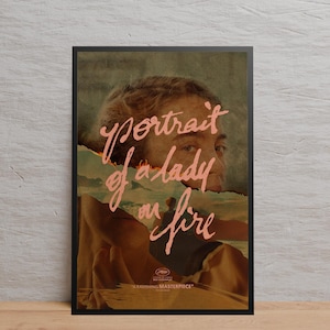 Portrait d'une dame en feu | Art mural | Impression sur papier kraft | affiche rétro | Décoration murale | Décoration d'intérieur | Poster cadeau | Affiche de film