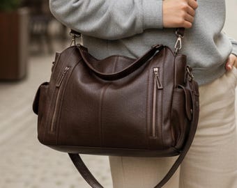 Y2K Retro PU Leather Handbag: Buckle Underarm Shoulder Tote