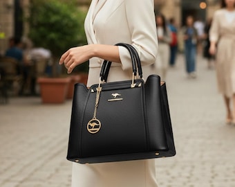Soft Leather Luxury Handbag - Women's Designer 3-Layer Shoulder & Crossbody Bag - Large Capacity Shopping Tote