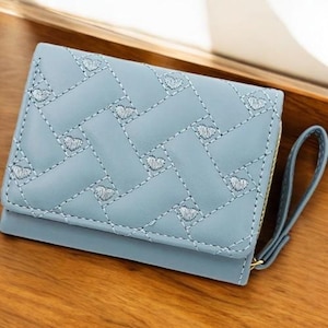 Carteras para mujer - Cartera de diseño de lujo linda y kawaii para mujer - Monedero rosa, billetera pequeña de cuero para mujer y monedero