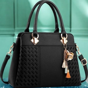 Gusure Luxus Handtasche - Damen Stickerei Tote, Schultertasche mit großer Kapazität, Crossbody Geldbörse mit Quaste