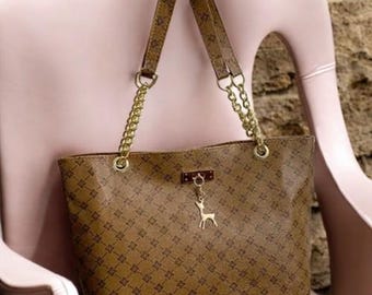 Borsa tote di lusso da donna, borsa a tracolla alla moda di grande capacità, borsa per la spesa stampata alla moda