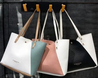 Borsa a tracolla a contrasto: borsa da stilista