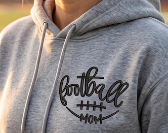 Stickmuster „Fußballmama“, individueller Stickaufnäher, Stickdatei für Sweatshirts, PES DST Sofort-Download