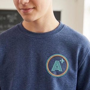 A Plus Circle Machine Embroidery Design | Teacher Appreciation Patch | School Monogram Instant Download