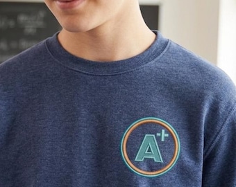 A Plus Kreis Stickdatei für die Maschine | Lehrer Wertschätzung Patch | Schule Monogramm Instant Download